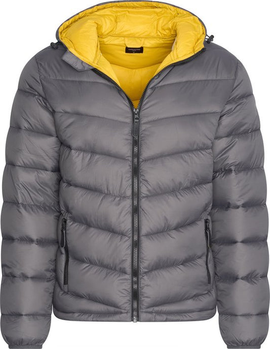 Cappuccino Italia - Herren Winter Winterjacke mit Kapuze Anthrazit - Grau - Größe M