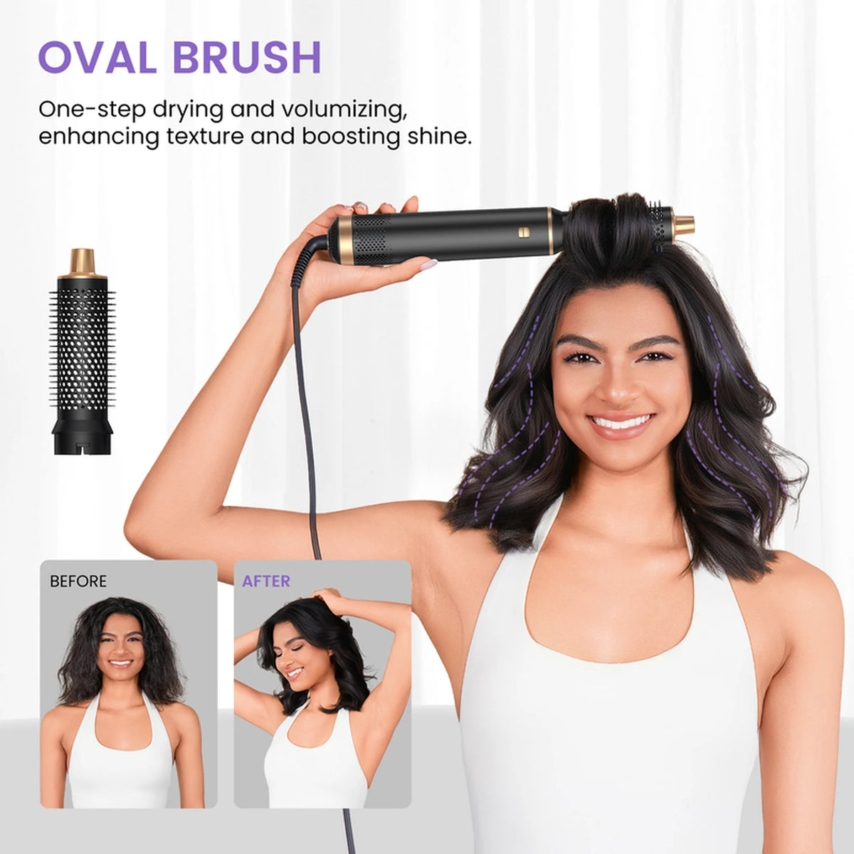 Atopskins 5-in-1-Haarstyler – Föhn, Lockenstab, Glättbürste & Wärmebürste