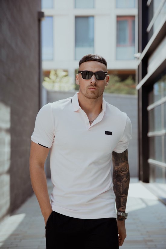 AB Lifestyle - Dreifarbiges Polo | Barely Pink - Herren - Größe: XS