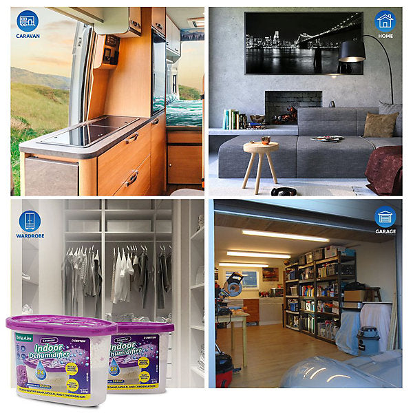 Dekton Dri Aire Feuchtigkeitsabsorber – Lavendel – 500 ml Aufnahmekapazität