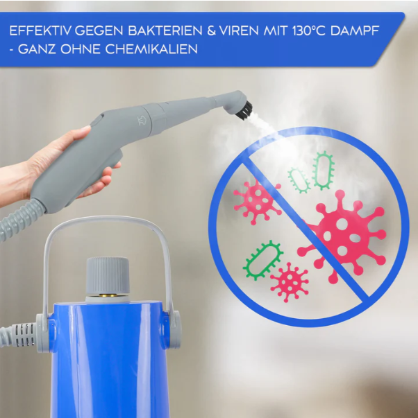 LEBENLANG - Elektrischer Dampfreiniger Handdampfreiniger - 1000W & 300ml + 10x Zubehör