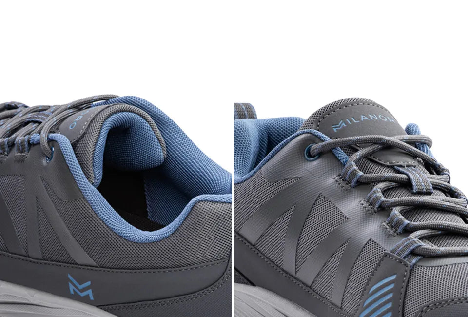 Milanoro Wanderschuhe Größe 42 – Softshell – Profilsohle – Grau/Blau