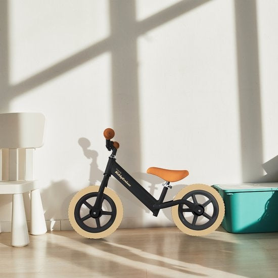 LifeGoods KiddyCruiser Balance Bike - 2 Jahre - Jungen und Mädchen - Balance Bike - Schwarz