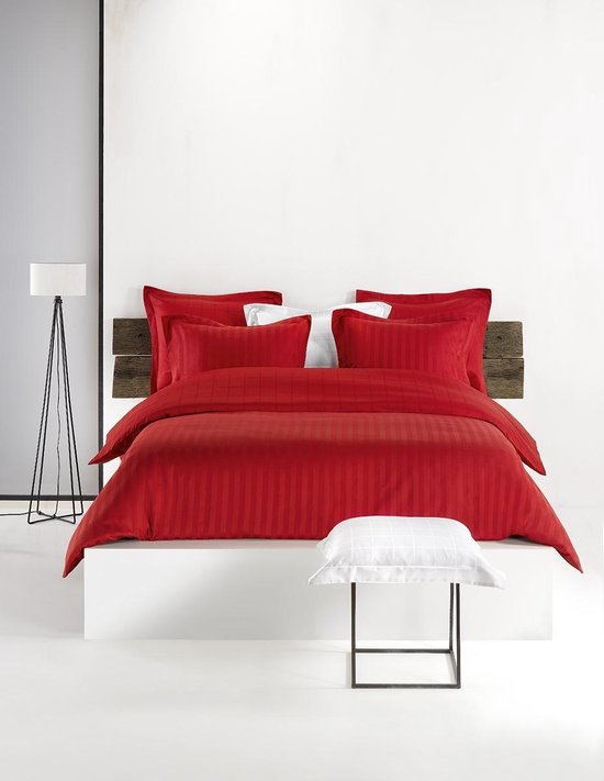 De Witte Lietaer Bettbezug aus Baumwollsatin Zygo – Hotelgröße – 260 x 240 cm – Rot