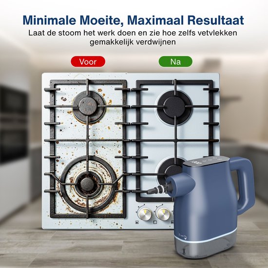 Airsteam S1 Handdampfreiniger - 1350W Leistungsstarker Dampfreiniger mit Touchscreen - 9 Zubehörteile - Fleckenreiniger für Sofa, Boden & Fenster - Kindersicherung - 400ML Wassertank