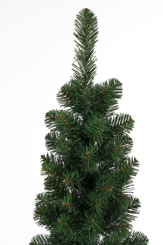 Black Box Trees Charlton Schlanker Baum – Weihnachtsbaum in Säulenform mit Scharnierkonstruktion – Weihnachtsdekoration mit natürlichen PVC-Nadeln – Kunstbaum, schlankes Modell – H 215 x Ø 56 cm – Grün