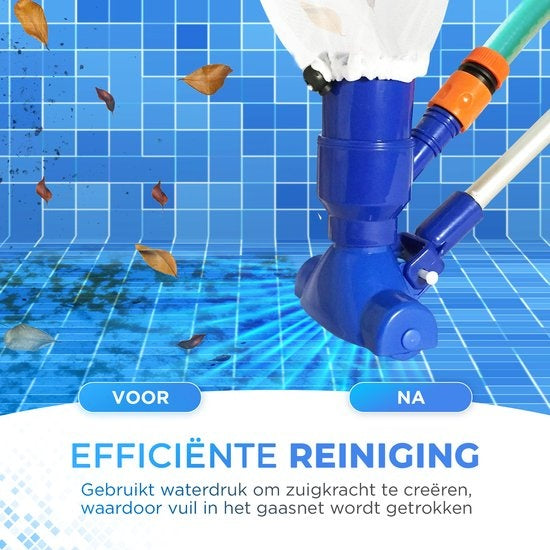 AyeTools Pool Staubsauger - Inklusive Schaufelnetz - Blau