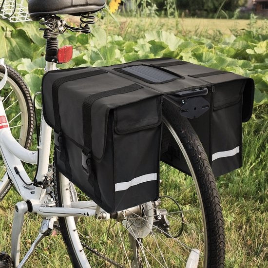 Strex Double Panniers Waterproof Ã¢â‚¬" Packtasche 40 Liter Ã¢â‚¬" Schwarz - Mit Reflektoren - Elektrofahrrad