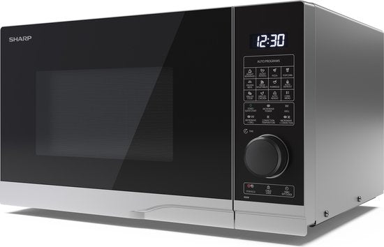 Sharp YC-PC254AE-S Kombi-Mikrowelle mit Grill und Heißluftofen – 900 W – 25 Liter – silber