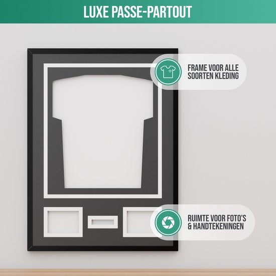 Avalo Bilderrahmen Aluminium - Einrahmung Fußballtrikot - 3D Box Frame - 60x80 CM - Schwarz - Tiefer Rahmen - Einrahmung Trikot im Bilderrahmen