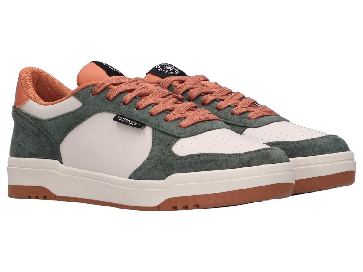 Scotch & Soda Crout Sneakers – Sportlich-elegantes Design – Größe 42 – Grün/Creme