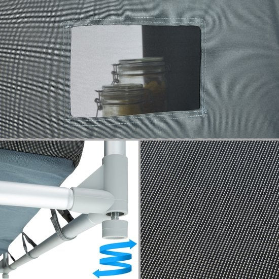 tectake - Campingküche Campingküche - inkl. Windschutz und Ablagefächer - 116x52x107cm - 402920