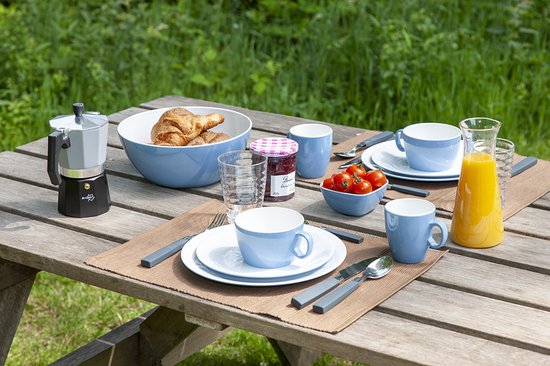 Bo-Camp – Geschirr – Two-tone – 16-teilig – Blau