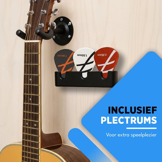 Finesse Gitarrenwandhalterung - mit Plektren - Wandhalterung - Gitarrenständer