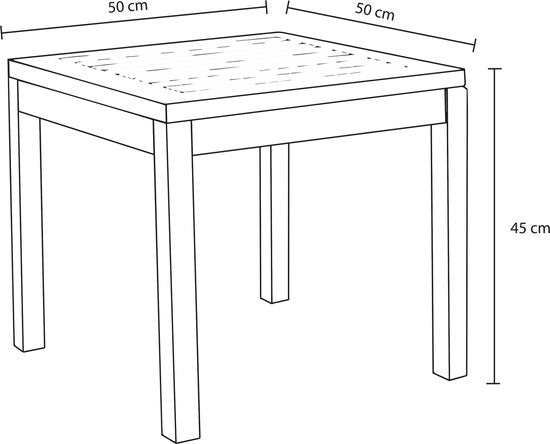 AXI August Beistelltisch aus Teakholz, braun – Kleiner Gartentisch aus Holz – Quadratisch – 50 x 50 x 45 cm – 100 % Teakholz – Für Garten, Terrasse und Balkon