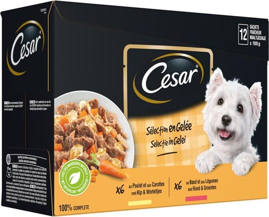 Cesar Meal Pouches Multipack Adult In Jelly - Hundefutter - 12 Stück