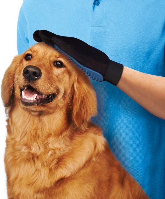 True Touch Haustierhandschuh – Fellpflegehandschuhe für Katzen und Hunde – Haustierbürste – Massagehandschuh – Hundesalon – Haustierhandschuh – Tierbürstenhandschuh