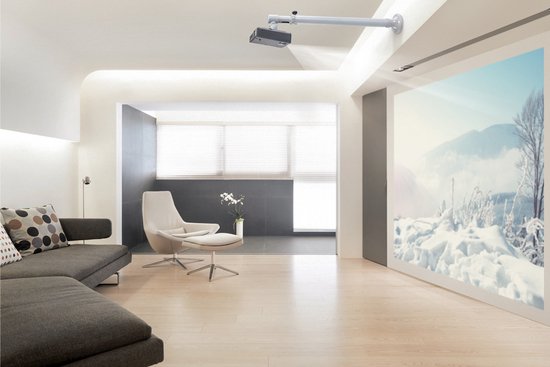 Neomounts BEAMER-W100SILVER Projektor-Wandhalterung – universell – Tiefenverstellung 73–123 cm – silber