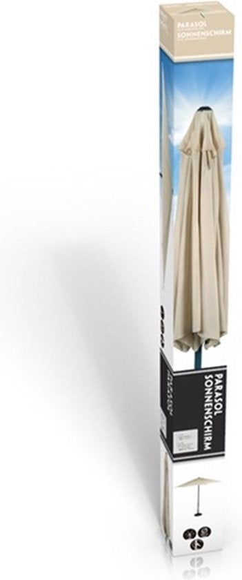 Lifetime Garden Sonnenschirm - Stockschirm - Ã˜300 cm - champagner/beige - mit Kurbel