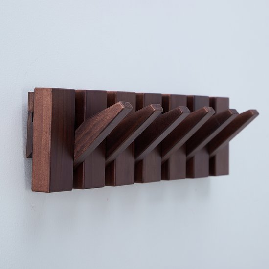 Urban State Piano Garderobe - Wandgarderobe - Schlüssel - 6 Haken - Hängegarderobe - Walnuss-Finish