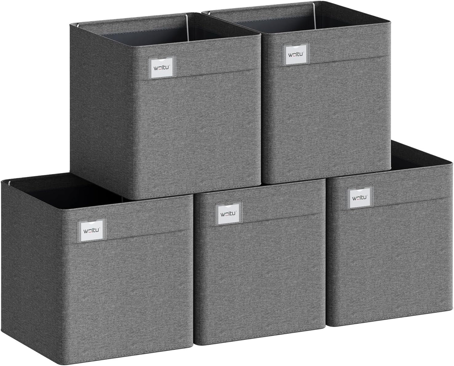 Woltu Aufbewahrungsboxen – zusammenklappbar – 29 x 29 x 29 cm – Grau