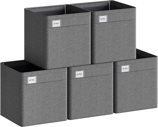 Woltu Aufbewahrungsboxen – zusammenklappbar – 29 x 29 x 29 cm – Grau