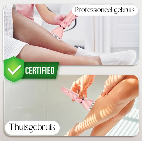 Sansbeauté® 3-in-1 Damenrasierer - Für Gesicht, Achseln & Beine - Elektrisch - USB aufladbar - Pink