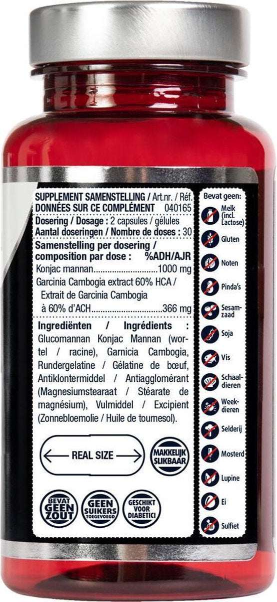 Lucovitaal Ideal Weight Konjac Mannan Garcinia Cambogia - Nahrungsergänzungsmittel - 60 Kapseln