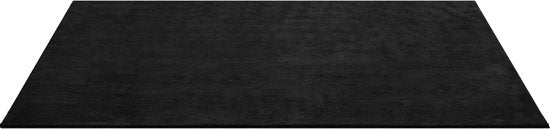 tectake - Kurzflorteppich - 120 x 170 cm - Schwarz - Teppich für Wohnzimmer, Schlafzimmer, Esszimmer - Pflegeleicht und waschbar - Anti-Rutsch-Unterlage - Allergikerfreundlich - Verschiedene Größen und Farben