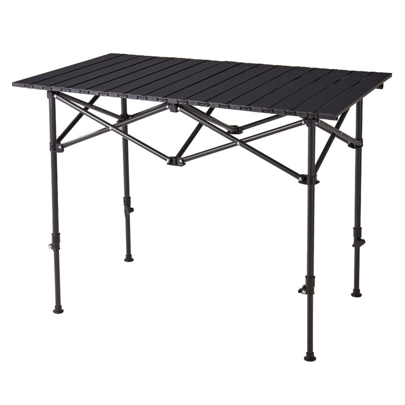 Klappbarer Campingtisch X51000040 – Metall/Kunststoff – 95 x 55 cm – Schwarz