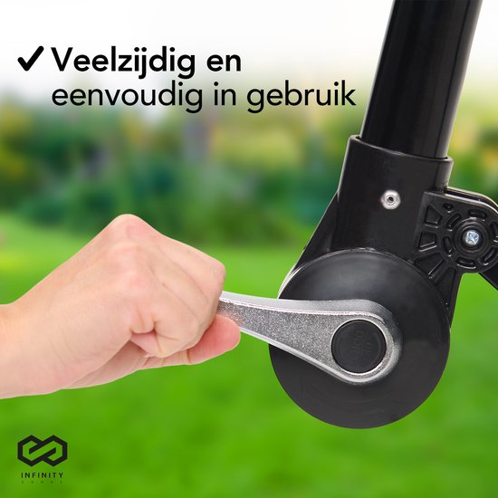 Infinity Goods - Sonnenschirm - 300 cm - inkl. Kreuzfuß - wasserdicht - dreh- und neigbar - höhenverstellbar - anthrazit