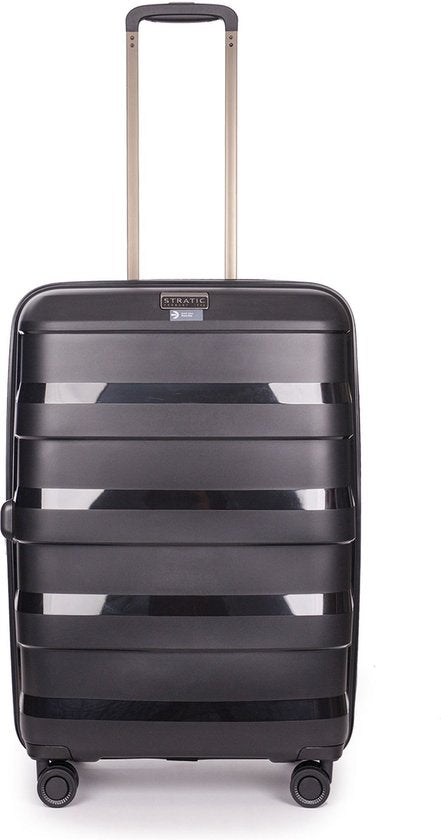 Stratic Straw+ - Koffer mittel - 66x45x28 cm - 3,7 kg - 65-74 L - Spinner - schwarz