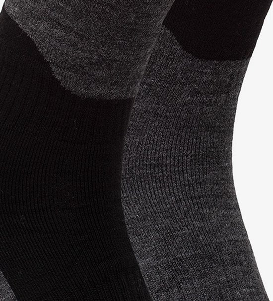 Apollo - Skisocken Unisex - Schwarzes Design - 2 Paar - Größe 43/46 - Skisocken Herren