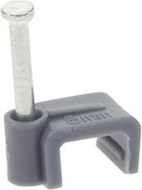 Flachkabelklemme, grau, 10Mm (100St/Karton)