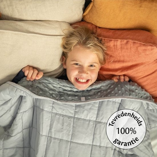 EL Life Wiegedecke Kind 3.2kg - 100 x 150cm - Wiegedecke - OEKO-TEX Baumwolle & Minky Fleece