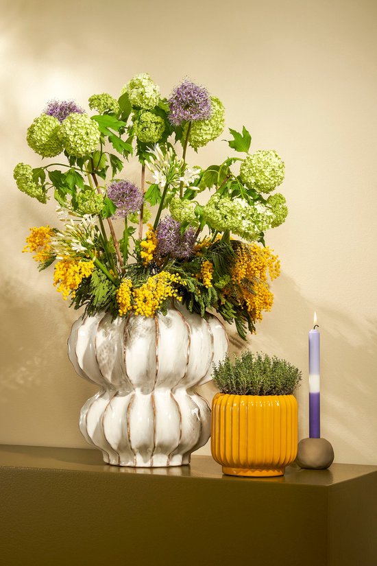 Mica Decorations Altea Vase - H35 x Ø33 cm - Keramik - Off White