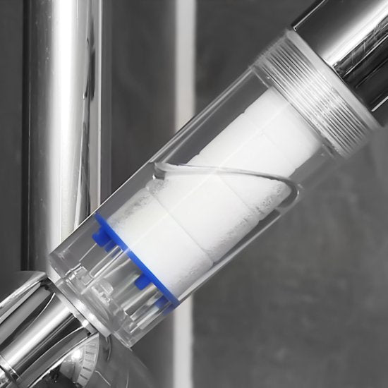 Aquadon EcoTornado - wassersparender Duschkopf - 2 Stück - Gold - 360° drehbare Handbrause - Duschkopf mit Anti-Kalk-Funktion