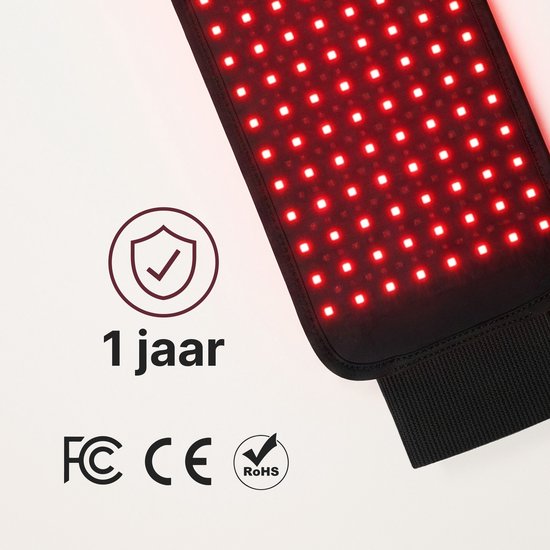 Panacea TheraFlex Rotlichttherapie-Gürtel, verkabelt – Infrarot 660 & 850 nm – 120 LEDs – 219 mW/cm²