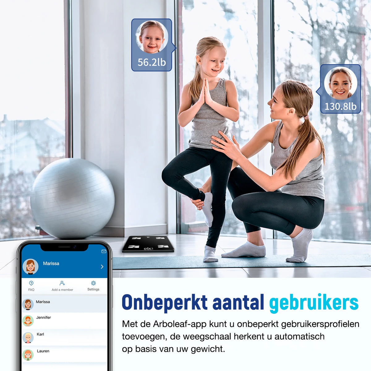 Arboleaf CS20N Intelligente Personenwaage – Bluetooth – 14 Körpermesswerte – BMI- und Muskelmasseanalyse – App – Schwarz
