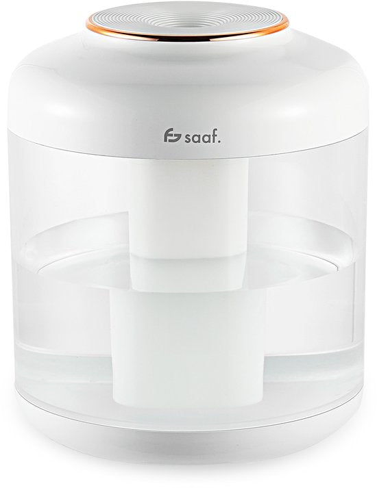 Luftbefeuchter - 1.5L - Luftbefeuchter - Kabellos & Wiederaufladbar - Aroma Diffusoren - Flüsterleise - Weiß - von Saaf