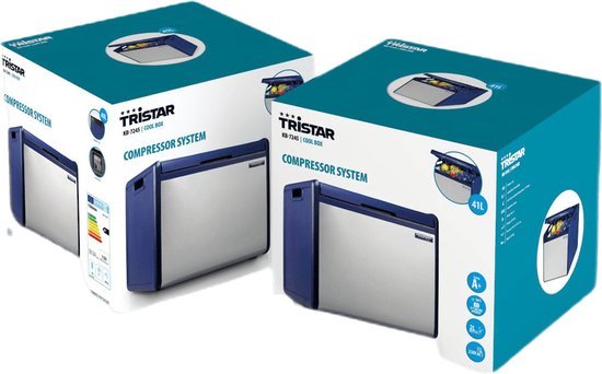 Tristar KB-7245 Elektrische Kühlbox – 230 V – 41 l – Blau/Silber