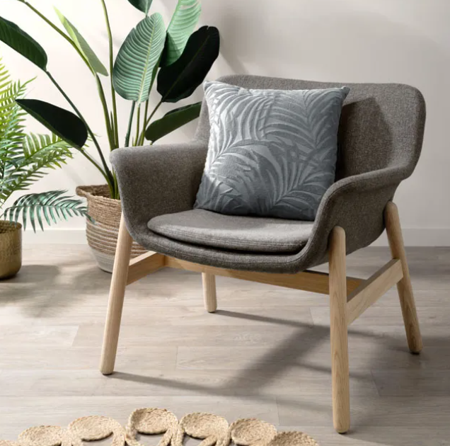 Home&Comfort Zierkissen aus rasiertem Flanell-Samt – Frost Grey – 40 x 40 cm