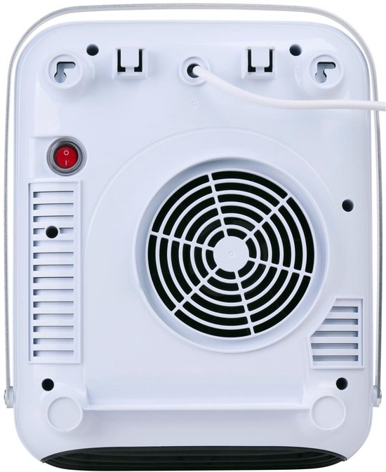 alpina Badezimmerheizung, elektrisch, 750/2000 W – Elektroheizung mit 2 Heizstufen und 24-Stunden-Timer – Heizung IP22, spritzwassergeschützt – mit Fernbedienung – Wandmontage