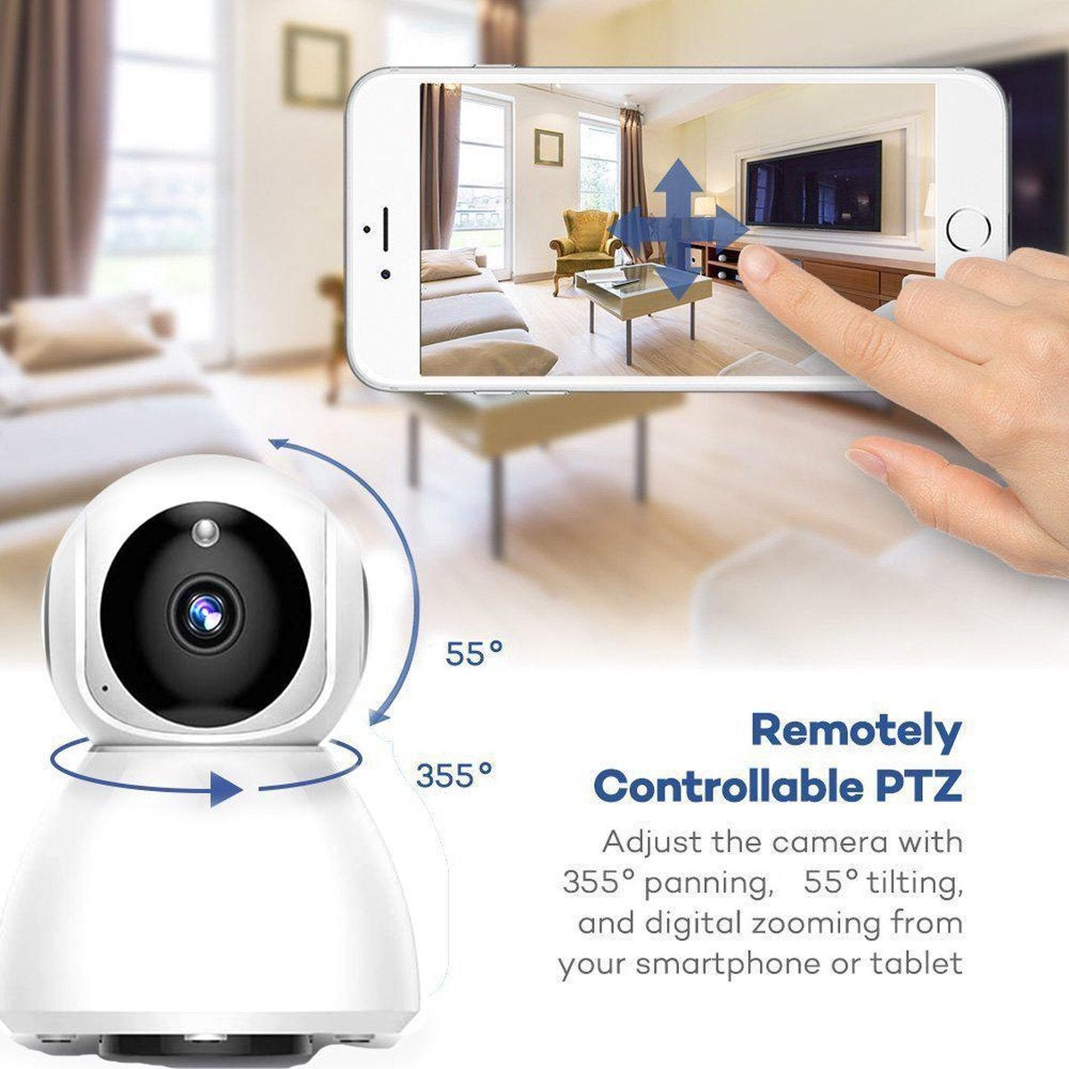 IP-Kamera - Mit Bewegungserkennung - Babyphone - Kabellos - Mit Wifi-Unterstützung + App