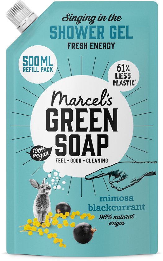 Marcel's Green Soap Duschgel-Nachfüllpackung Mimose & Schwarze Johannisbeere 500 ml