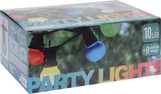 Partybeleuchtung 10 farbige LED-Birnen - 8 Lichtfunktionen