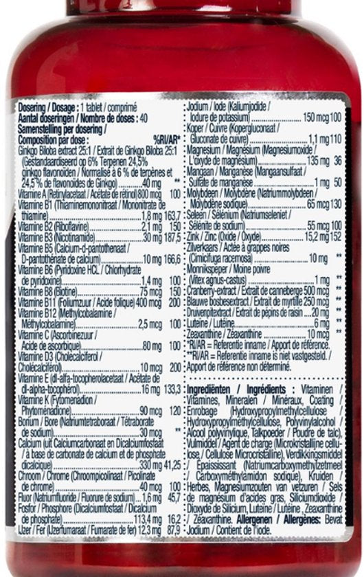 Lucovitaal Multi Frau Komplett 50+ mit Ginkgo Biloba, 40 Kapseln