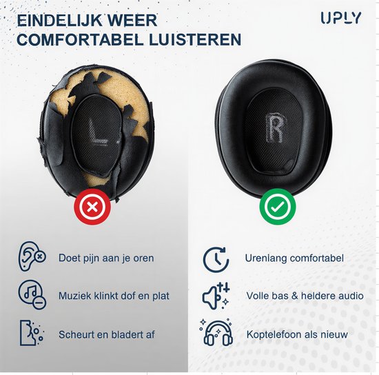 Ohrpolster-Set für JBL-Kopfhörer – E55BT-Ohrpolster – E55BT – Kunstleder mit Memory-Schaum