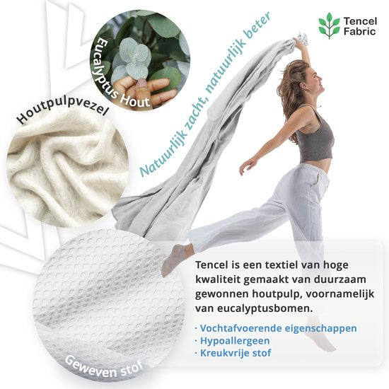 Ella Cooling blanket 135x200 cm - 100% Bio-Tencel - Selbstkühlende Decke - Kühlende Decke - Sommerdecke - Perlweiß