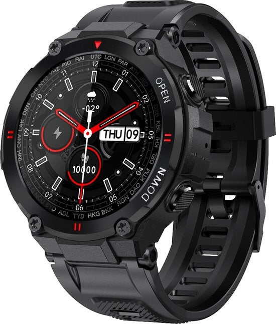 Nuvance Outdoor Smartwatch K22 - 45mm - Touchscreen - IP67 Wasserdicht - iOS & Android